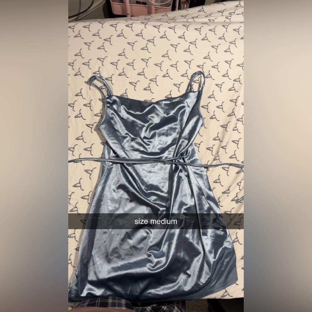 Amazon Blue Mini Dress